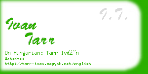 ivan tarr business card